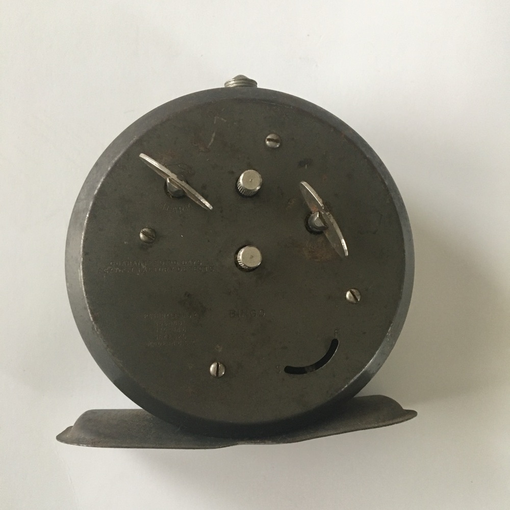 Westclock Vintage Silver and Cream Table Clock - Picture 3 of 4
